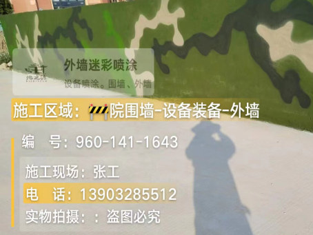 桦甸 迷彩漆喷涂价格（按平方米计费）